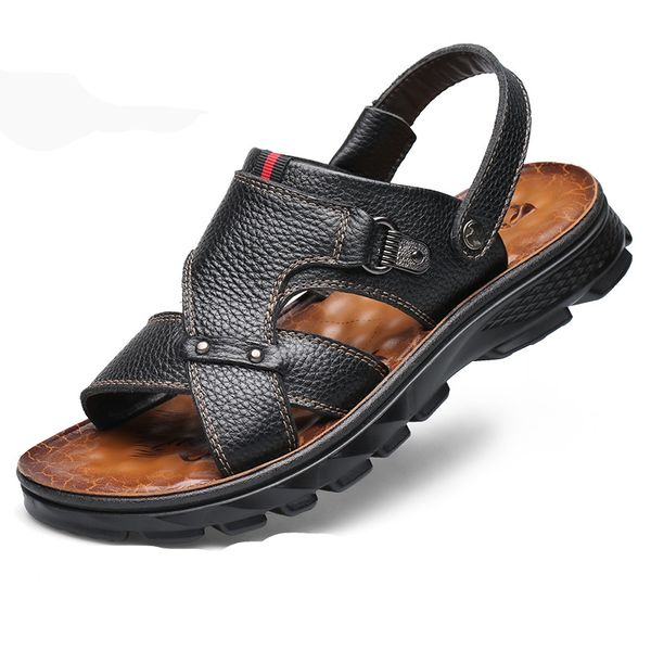 2 color men's genuine leather sandals 2020 summer beach sandals men genuine leather size 39 40 41 42 43 44, Black
2 color men's genuine leather sandals 2020 summer beach sandals men genuine leather size 39 40 41 42 43 44, Black