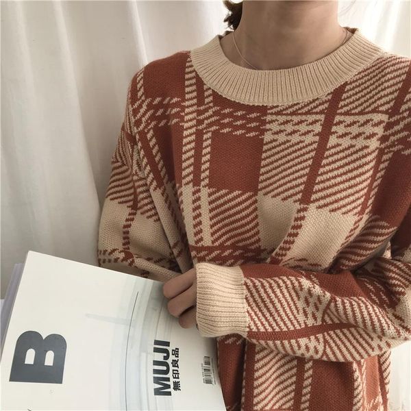 3 colors autumn and winter korean style o neck plaid thicking plaid warm knitted sweaters womens pullovers womens (b8122, White;black
3 colors autumn and winter korean style o neck plaid thicking plaid warm knitted sweaters womens pullovers womens (b8122, White;black