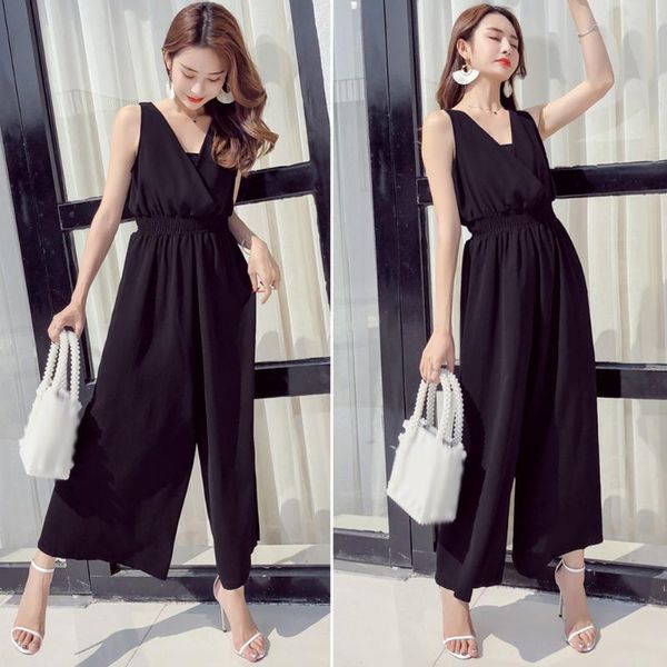 пляж ladies summer женщины комбинезон casual v шеи эластичный пояс сыпучие плиссе элегантная мода отпуск без рукавов широкий ног, Black;white
пляж ladies summer женщины комбинезон casual v шеи эластичный пояс сыпучие плиссе элегантная мода отпуск без рукавов широкий ног, Black;white