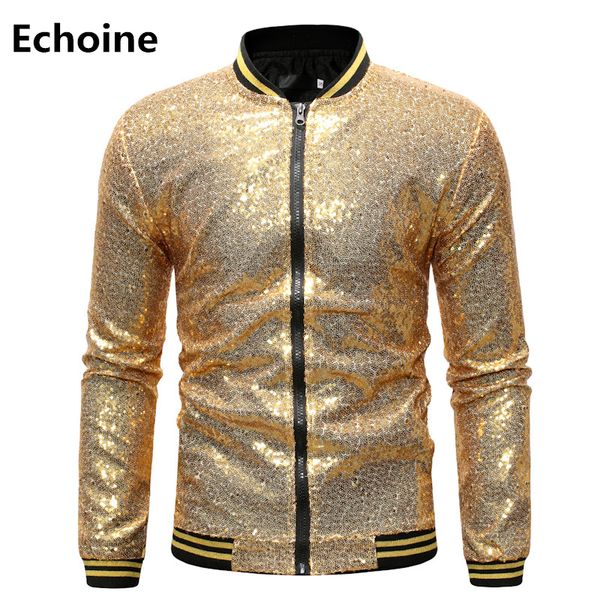 men golden jacket sequine jacket coat casual slim fit nighclub suit performance shinning outwear male dance zipper jackets, Black;brown
men golden jacket sequine jacket coat casual slim fit nighclub suit performance shinning outwear male dance zipper jackets, Black;brown
