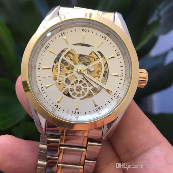 fashion mens mechanical automatic watches gold full stainless steel band watch for men male gift watherproof wristwatches, Slivery;brown
fashion mens mechanical automatic watches gold full stainless steel band watch for men male gift watherproof wristwatches, Slivery;brown