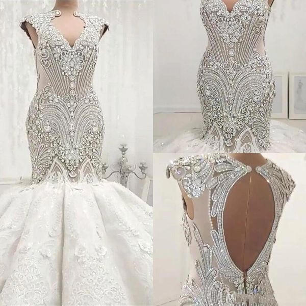 vintage luxury beading crystals mermaid wedding dresses hollow out backless sleeveless appliques ruched long bride wedding gowns bc0502, White
vintage luxury beading crystals mermaid wedding dresses hollow out backless sleeveless appliques ruched long bride wedding gowns bc0502, White