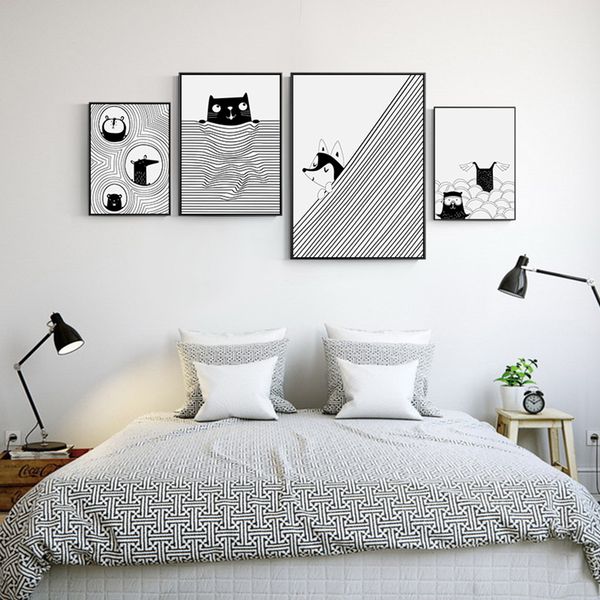 modern black and white animals playing nordic decoration home canvas art decoratie woonkamer home decors with you
modern black and white animals playing nordic decoration home canvas art decoratie woonkamer home decors with you