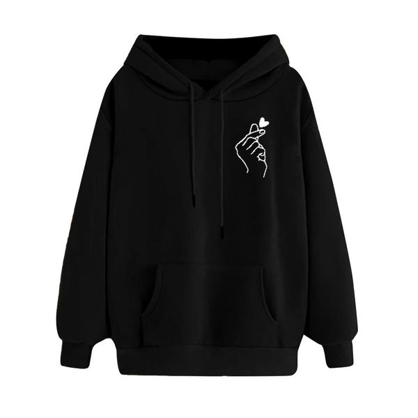 hoodies women 2019 brand female long sleeve solid color heart hooded sweatshirt hoodie tracksuit sweat coat casual sportswear, Black
hoodies women 2019 brand female long sleeve solid color heart hooded sweatshirt hoodie tracksuit sweat coat casual sportswear, Black