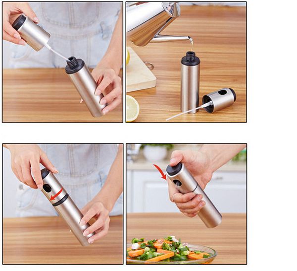 silver stainless steel oil sprayer olive pump spraying oil bottle sprayer can jar pot tool can pot oil sprayer shpping dhl 100pcs
silver stainless steel oil sprayer olive pump spraying oil bottle sprayer can jar pot tool can pot oil sprayer shpping dhl 100pcs
