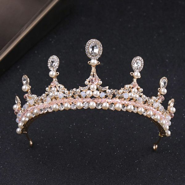 baroque gold color elegant queen pearl crown wedding hair accessories crystal bridal hair jewelry handmade crystal tiara, Golden;white
baroque gold color elegant queen pearl crown wedding hair accessories crystal bridal hair jewelry handmade crystal tiara, Golden;white