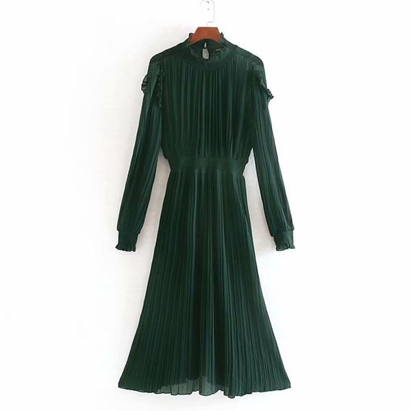 casual dresses agong stand collar women fashion solid slim cascading dress elegant pleated mid calf female ladies jn, Black;gray
casual dresses agong stand collar women fashion solid slim cascading dress elegant pleated mid calf female ladies jn, Black;gray