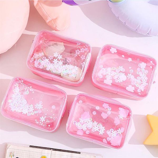 girls pink cherry blossoms pattern paillette waterproof quicksand cosmetic bag ins style travel bag portable storage
girls pink cherry blossoms pattern paillette waterproof quicksand cosmetic bag ins style travel bag portable storage