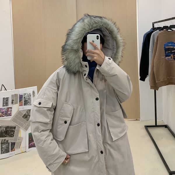winter long coat men warm thick parka men fashion fur collar hooded coat mens wild loose cotton casual jacket male clothes, Black
winter long coat men warm thick parka men fashion fur collar hooded coat mens wild loose cotton casual jacket male clothes, Black