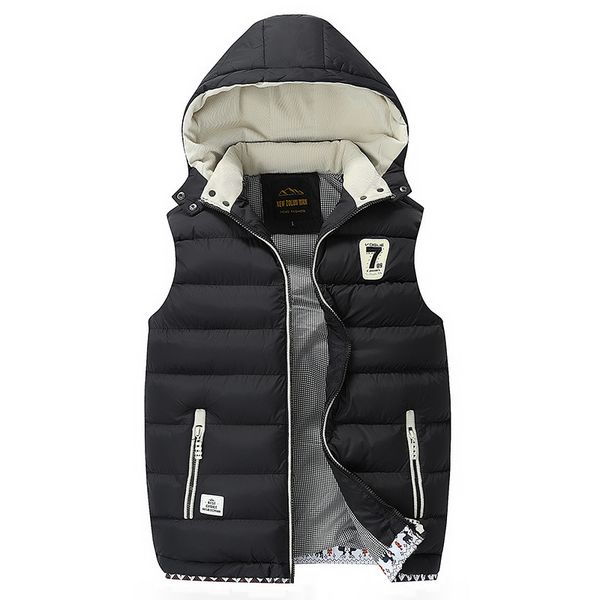winter fashion men vest detachable cap hooded coats stand collar thick warm sleeveless jackets men outwear casual vest parka, Black;white
winter fashion men vest detachable cap hooded coats stand collar thick warm sleeveless jackets men outwear casual vest parka, Black;white