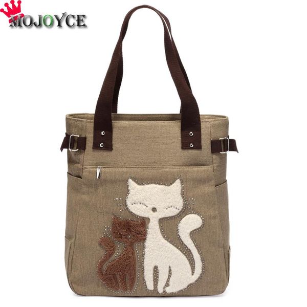 lovely cute cat canvas handbag for girls ladies large capacity casual bag women portable solid zipper shoulder bag bolsos mujer
lovely cute cat canvas handbag for girls ladies large capacity casual bag women portable solid zipper shoulder bag bolsos mujer