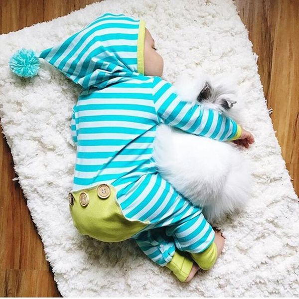 kid stripe rompers baby hooded stripe cotton pajamas jumpsuit cute bedgown children boy girl clothing 2 colors wy83q, Blue
kid stripe rompers baby hooded stripe cotton pajamas jumpsuit cute bedgown children boy girl clothing 2 colors wy83q, Blue