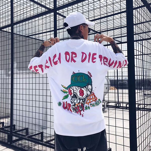 2018 spring summer hip hop cotton t shirt fashion money skull printing black white dj t-shirts us size s-xl, White;black
2018 spring summer hip hop cotton t shirt fashion money skull printing black white dj t-shirts us size s-xl, White;black