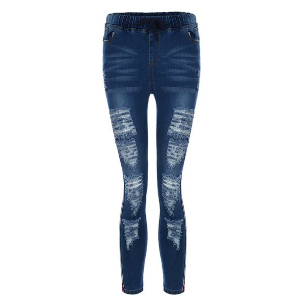 new fashion women's stretch ripped jeans hole skinny slim pencil pants casual street style pants vaqueros mujer #y30, Blue
new fashion women's stretch ripped jeans hole skinny slim pencil pants casual street style pants vaqueros mujer #y30, Blue