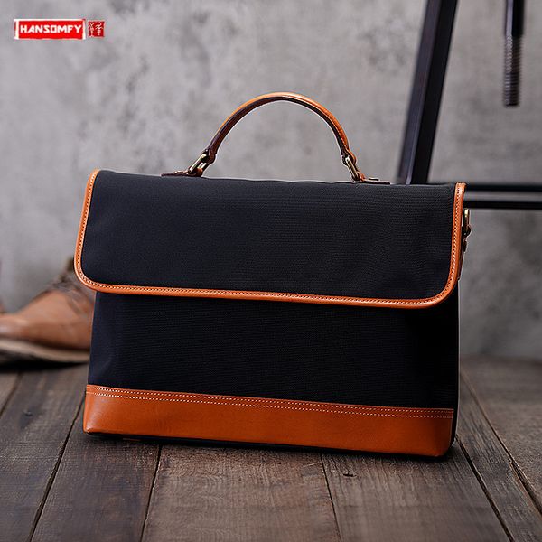 handball ballistic nylon leather portable men's handbag diagonal cowhide 15 inch lapbriefcase male classic messenger bags
handball ballistic nylon leather portable men's handbag diagonal cowhide 15 inch lapbriefcase male classic messenger bags