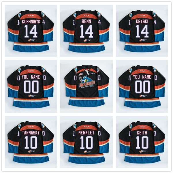custom whl kelowna #10 keith tarnasky merkley #14 kushniryk kryski benn stitched black hockey jerseys ccm logos embroidered
custom whl kelowna #10 keith tarnasky merkley #14 kushniryk kryski benn stitched black hockey jerseys ccm logos embroidered