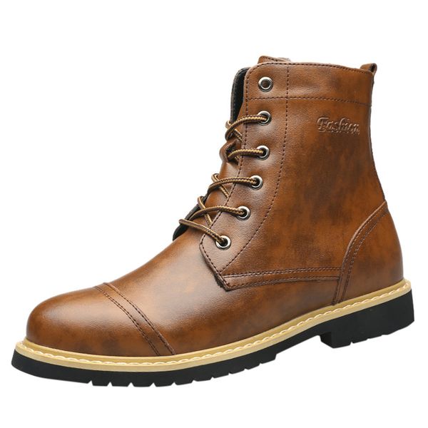 lace-up men's booties retro high boots for mens 2019 new fashion round toe large size boots for men, Black
lace-up men's booties retro high boots for mens 2019 new fashion round toe large size boots for men, Black