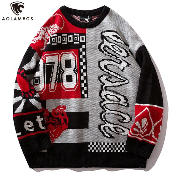 aolamegs sweater men letter color block mens pullover fashion harajuku style male sweaters casual knitted hip hop sweater autumn, White;black
aolamegs sweater men letter color block mens pullover fashion harajuku style male sweaters casual knitted hip hop sweater autumn, White;black