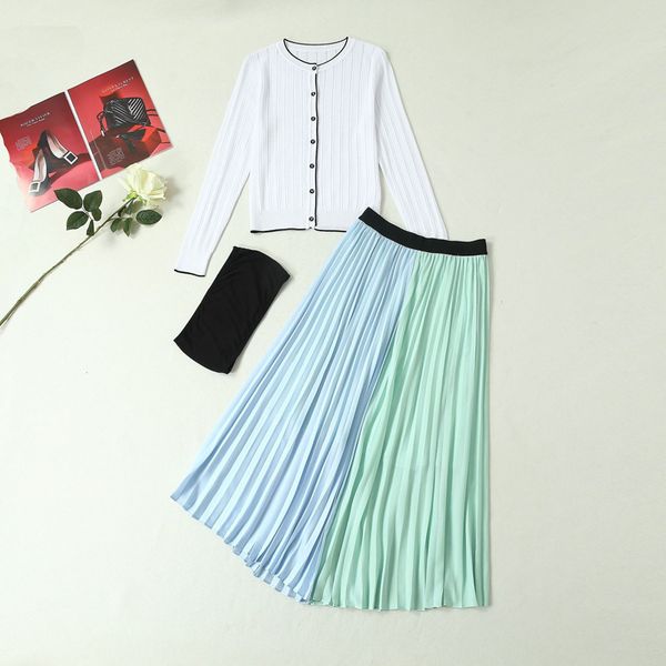 goodlishowsi fashion fairyism 3 piece sets women's sets white sweater coat + colorblock pleated skirt +wrap bra skirt suits
goodlishowsi fashion fairyism 3 piece sets women's sets white sweater coat + colorblock pleated skirt +wrap bra skirt suits