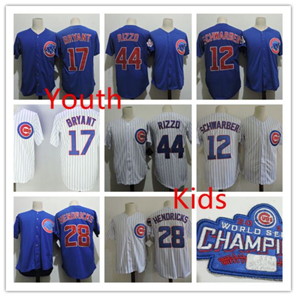 Youth #12 Kyle Schwarber jersey stitched Kids #17 Kris Bryant #28 Kyle Hendricks #4 Anthony Rizzo Jersey S-XL 
Youth #12 Kyle Schwarber jersey stitched Kids #17 Kris Bryant #28 Kyle Hendricks #4 Anthony Rizzo Jersey S-XL