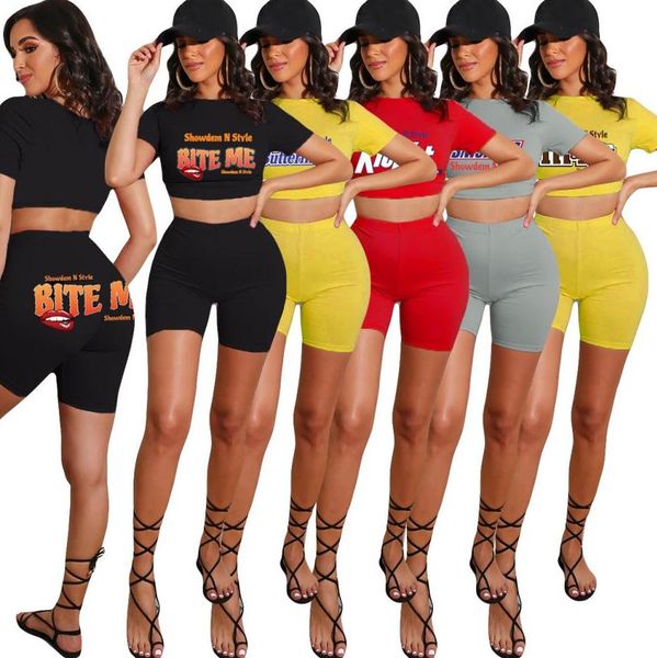 women tracksuit designer letters lips printed solid color short sleeve t shirt crop shorts two piece set outfits sports suit d52503cz, White
women tracksuit designer letters lips printed solid color short sleeve t shirt crop shorts two piece set outfits sports suit d52503cz, White