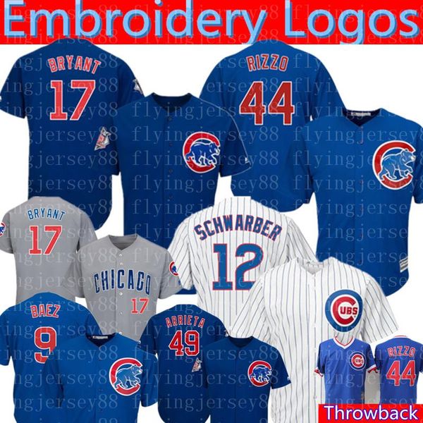 Cubs Jersey 44 Anthony Rizzo 17 Kris Bryant 12 Kyle Schwarber 9 Javier Baez 22 Jason Heyward 23 Ryne Sandberg Baseball
Cubs Jersey 44 Anthony Rizzo 17 Kris Bryant 12 Kyle Schwarber 9 Javier Baez 22 Jason Heyward 23 Ryne Sandberg Baseball