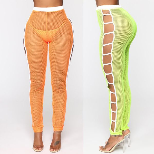 selling 2020 european and american perspective stitching sunscreen beach mesh pants female su1794, Black;white
selling 2020 european and american perspective stitching sunscreen beach mesh pants female su1794, Black;white