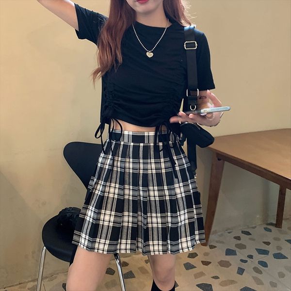 2020 sense of design niche drawstring slim versatile short-sleeved t-shirt female ins short jacket fashion, White
2020 sense of design niche drawstring slim versatile short-sleeved t-shirt female ins short jacket fashion, White