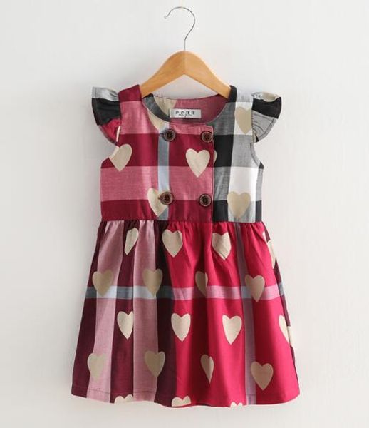 designer baby girls plaid dress summer children heart print clothing fly sleeve toddler kids dress for girl clothes vestidos, Red;yellow
designer baby girls plaid dress summer children heart print clothing fly sleeve toddler kids dress for girl clothes vestidos, Red;yellow