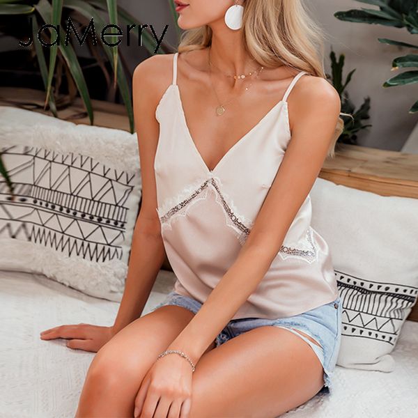 jamerry sexy solid пэчворк кружева атласные cami топы женщины элегантный женский повседневный cami топы спагетти ремень дамы праздник танк, White
jamerry sexy solid пэчворк кружева атласные cami топы женщины элегантный женский повседневный cami топы спагетти ремень дамы праздник танк, White