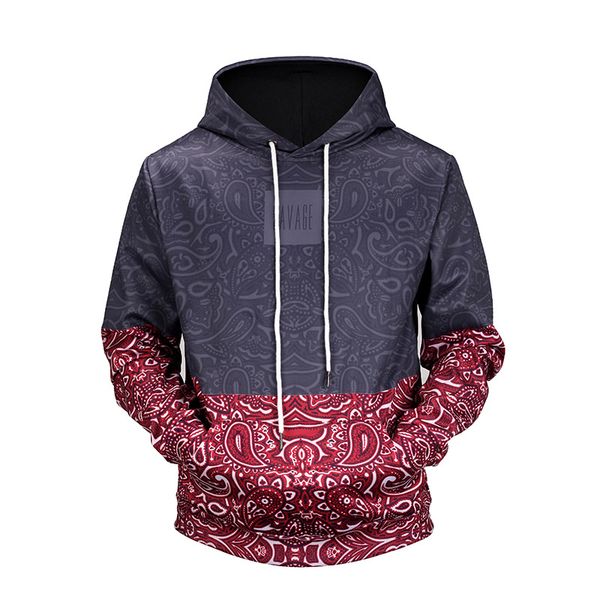 floral stitching 3d printed men 's hooded hoodies funny design drawstring hoodies man new, Black
floral stitching 3d printed men 's hooded hoodies funny design drawstring hoodies man new, Black