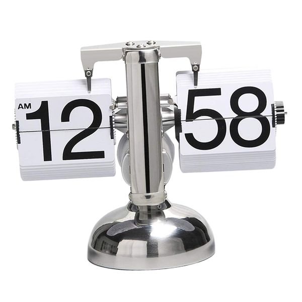 retro style flip desk shelf clock - classic mechanical-digital display - home & office décor
retro style flip desk shelf clock - classic mechanical-digital display - home & office décor