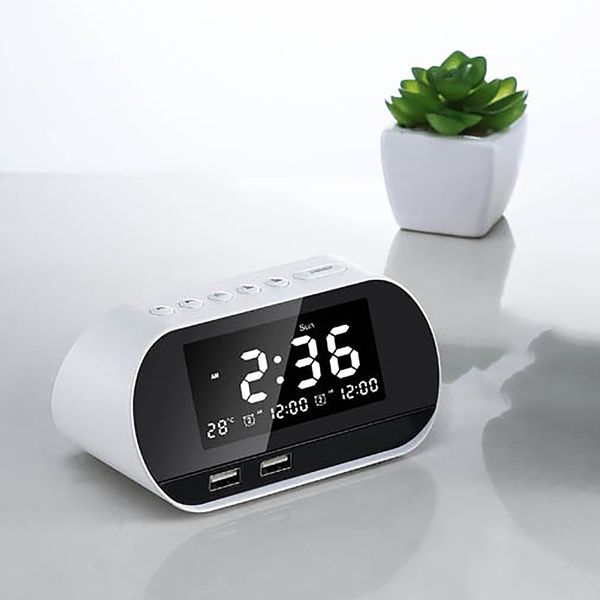 digital alarm clock, alarm clock with fm radio and usb charging interface, calendar / temperature display white
digital alarm clock, alarm clock with fm radio and usb charging interface, calendar / temperature display white