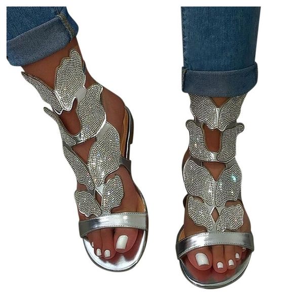 women's ladies sandals fashion casual crystal open toe rhinestone low heel summer butterfly wedge flat comfortable sandals shoes, Black
women's ladies sandals fashion casual crystal open toe rhinestone low heel summer butterfly wedge flat comfortable sandals shoes, Black
