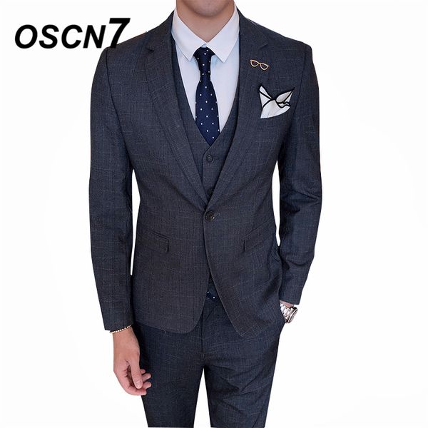 oscn7 casual business chcek 3 piece suit men 2019 wedding dress plaid suits for men party gentleman w7017 three piece, White;black
oscn7 casual business chcek 3 piece suit men 2019 wedding dress plaid suits for men party gentleman w7017 three piece, White;black