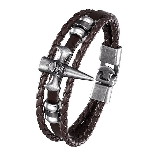 beaded, strands 2021 lucky vintage leather bracelet men's skull multilayer woven woman pulseira masculina pg, Black
beaded, strands 2021 lucky vintage leather bracelet men's skull multilayer woven woman pulseira masculina pg, Black