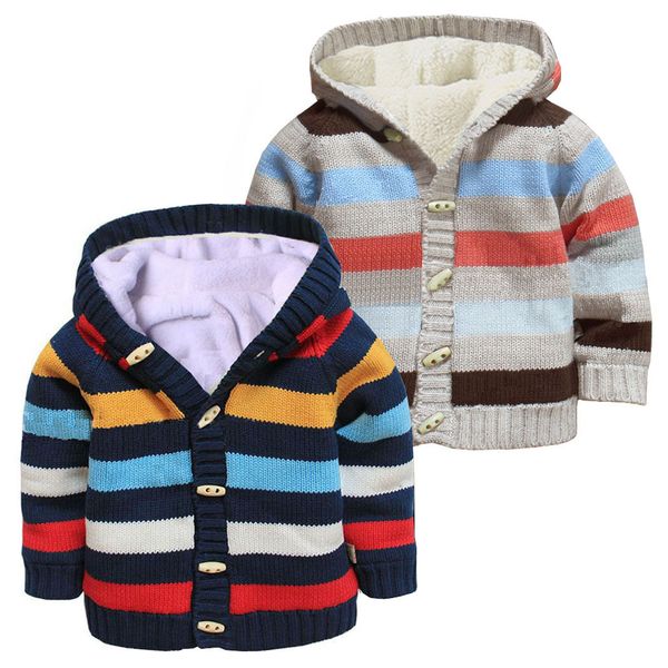 retail children stripe sweater coat plus velvet bullhorn buckle cotton clothing kids designer winter coats jackets outwear children clothing, Blue;gray
retail children stripe sweater coat plus velvet bullhorn buckle cotton clothing kids designer winter coats jackets outwear children clothing, Blue;gray