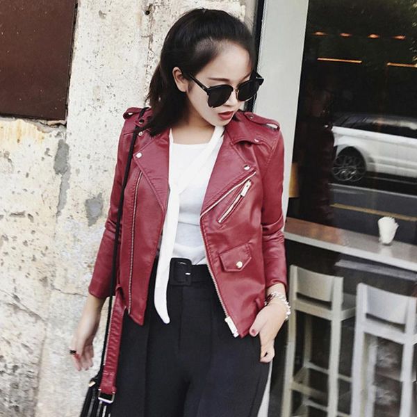 autumn new short faux soft leather jacket women fashion zipper motorcycle pu leather jacket ladies basic street coat plus size, Black;brown
autumn new short faux soft leather jacket women fashion zipper motorcycle pu leather jacket ladies basic street coat plus size, Black;brown