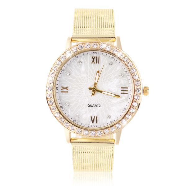women's crystal round quartz stainless steel mesh band wrist watch gift with gold color relogio masculino 2019, Slivery;brown
women's crystal round quartz stainless steel mesh band wrist watch gift with gold color relogio masculino 2019, Slivery;brown