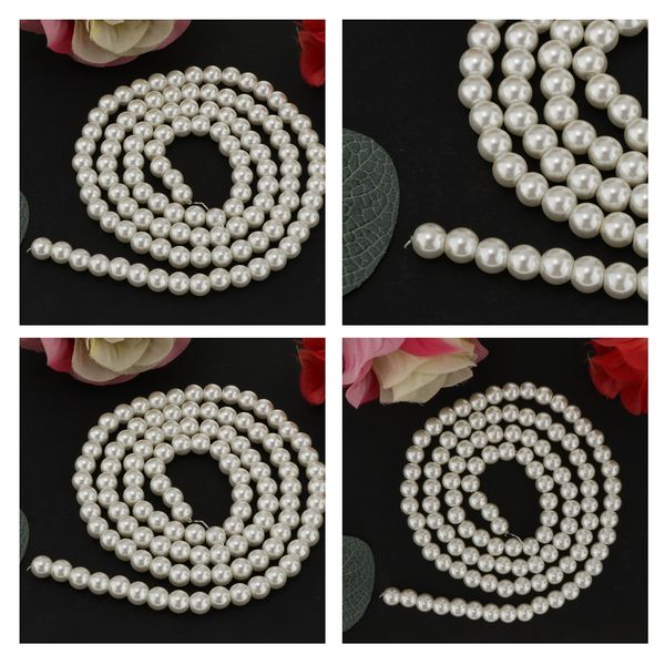 5 package round imitation glass pearl round beads for diy bracelets necklaces, Silver
5 package round imitation glass pearl round beads for diy bracelets necklaces, Silver