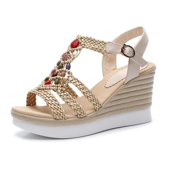 new straw women sandals platform fashion wedges woman peep toe ladies pumps buckle strap sandals shoes eu size:35-40 adf-847, Black
new straw women sandals platform fashion wedges woman peep toe ladies pumps buckle strap sandals shoes eu size:35-40 adf-847, Black