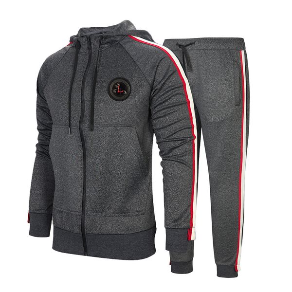 spring and autumn large size mens casual suit new fashion hooded sweater suit outdoor sports, Gray
spring and autumn large size mens casual suit new fashion hooded sweater suit outdoor sports, Gray