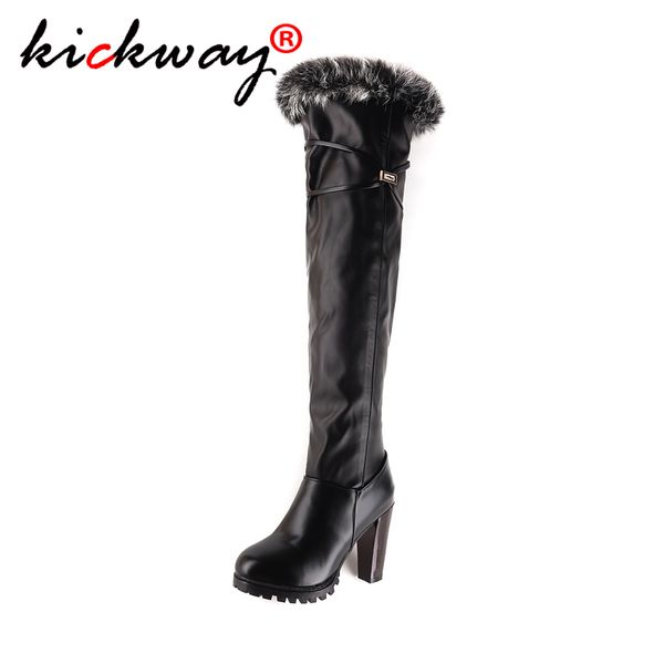 women snow boots winter warm fur shoes woman square high heels platform over the knee boots knight high large size 34-45, Black
women snow boots winter warm fur shoes woman square high heels platform over the knee boots knight high large size 34-45, Black