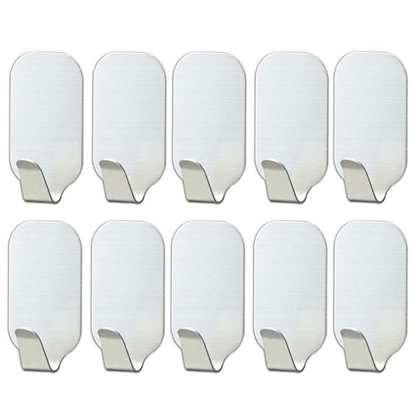 10pcs no drill kitchen closet hanger stainless steel waterproof office self adhesive wall bathroom
10pcs no drill kitchen closet hanger stainless steel waterproof office self adhesive wall bathroom