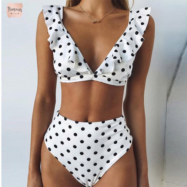beach 2019 high waist bikini women swimwear push up swimsuit ruffle bathing suit polka dot biquinis summer nakiaeoi wear, White;black
beach 2019 high waist bikini women swimwear push up swimsuit ruffle bathing suit polka dot biquinis summer nakiaeoi wear, White;black