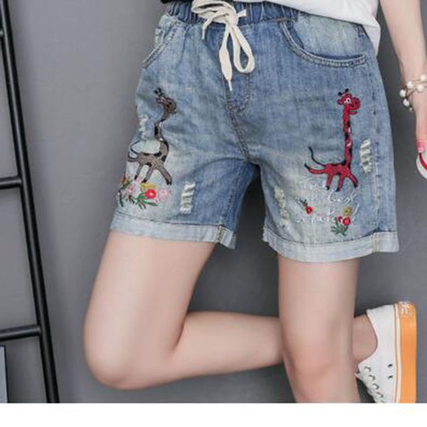 4xl 3xl plus size elastic waist denim shorts summer 2020 giraffe embroidery streetwear ladies jeans shorts women, White;black
4xl 3xl plus size elastic waist denim shorts summer 2020 giraffe embroidery streetwear ladies jeans shorts women, White;black