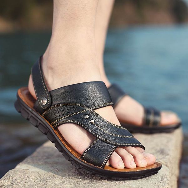 genuine leather casual shoes men sandals leisure solid summer sandals men shoes flats slip-on zapatos hombre male shoe slippers, Black
genuine leather casual shoes men sandals leisure solid summer sandals men shoes flats slip-on zapatos hombre male shoe slippers, Black