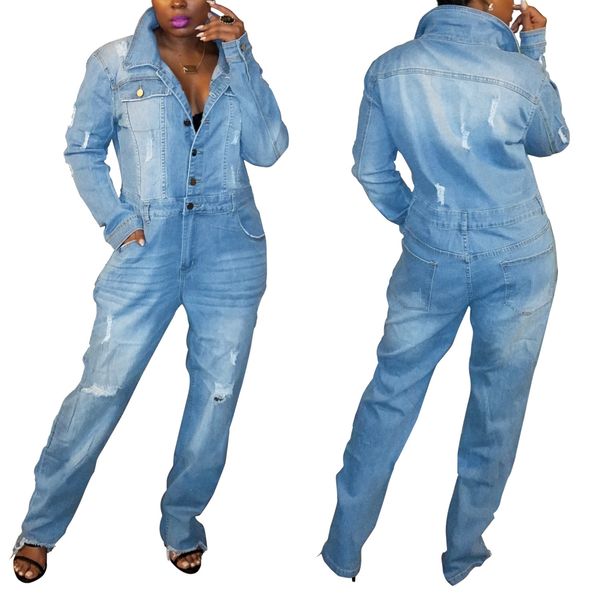 smr9570 european and american fashion casual long-sleeved jumpsuits denim loose women's overalls, Black;white
smr9570 european and american fashion casual long-sleeved jumpsuits denim loose women's overalls, Black;white