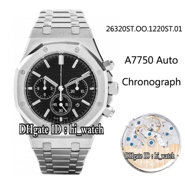 version 41mm steel case black textured dial 26320st eta a7750 automatic chronograph mens watch satch sports watches sapphir bom-a01, Slivery;brown
version 41mm steel case black textured dial 26320st eta a7750 automatic chronograph mens watch satch sports watches sapphir bom-a01, Slivery;brown