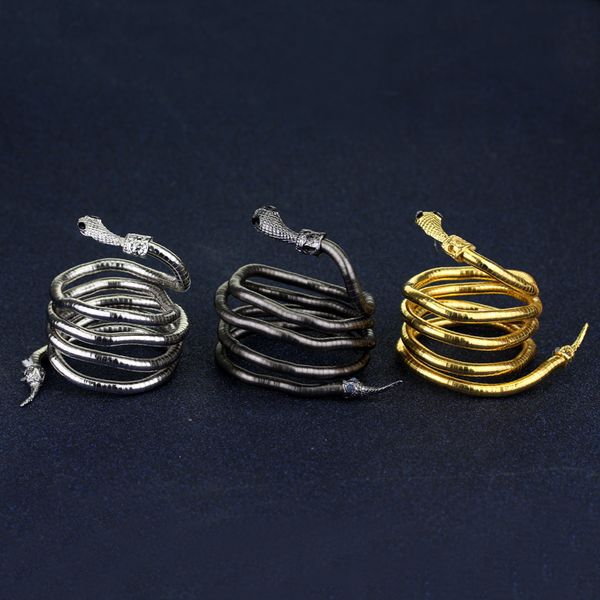 retro snake bracelet mortal musical instrument city bone curved chunky elastic cuff gift bangle, Black
retro snake bracelet mortal musical instrument city bone curved chunky elastic cuff gift bangle, Black